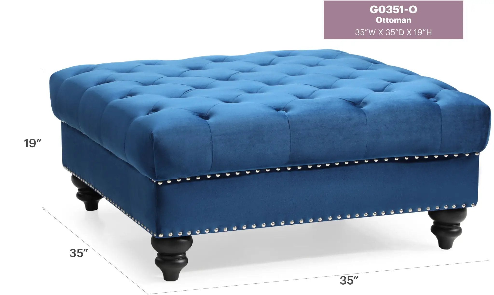 Soft Charming Traditional Ottoman by Unique Piece Furniture
