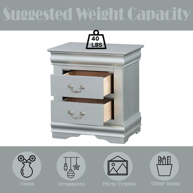 Louis Philippe III - Sleek Design Nightstand by Unique Piece Furniture