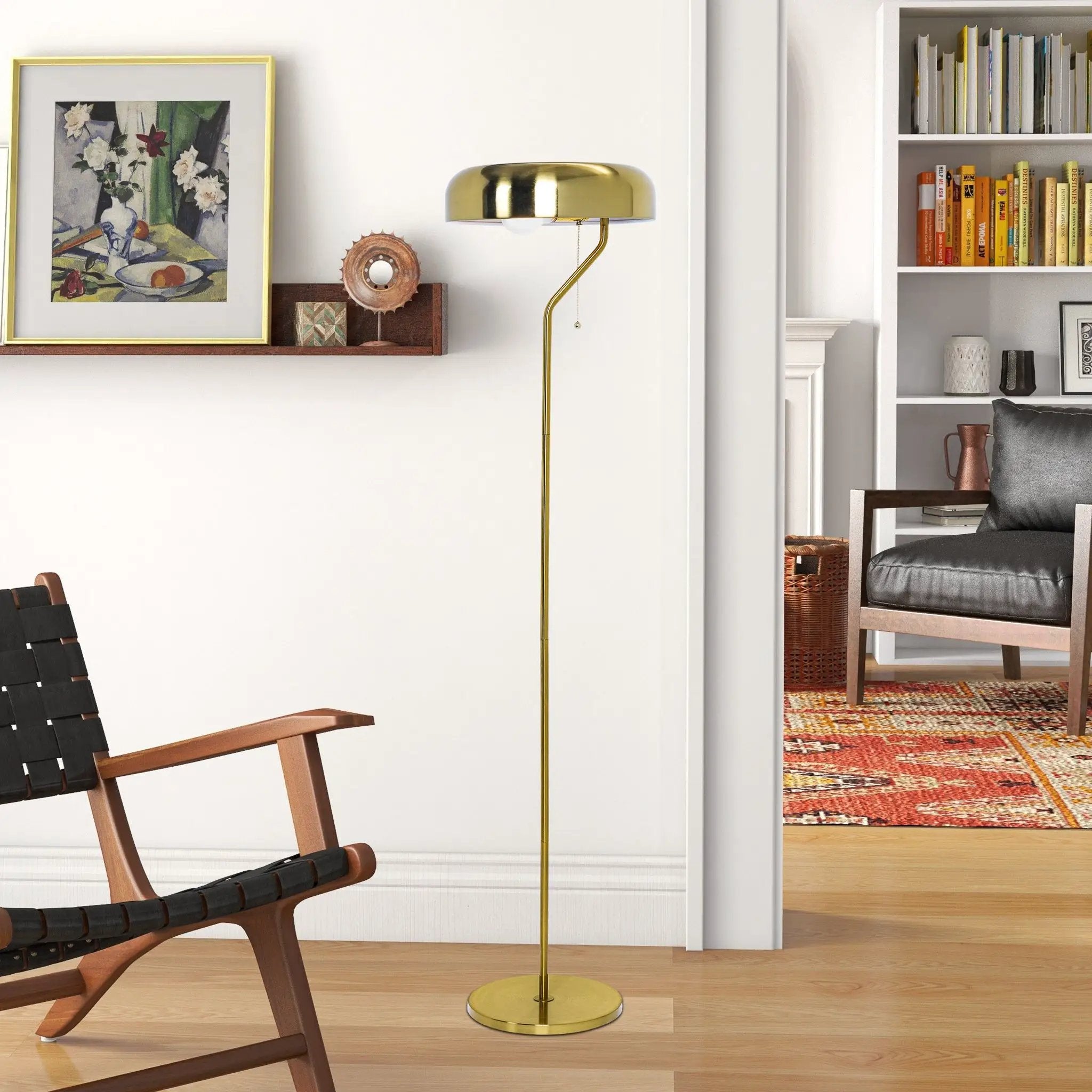 Spectra - Tall Corner Floor Lamp For Living Room - Gold by HouseOfZazla