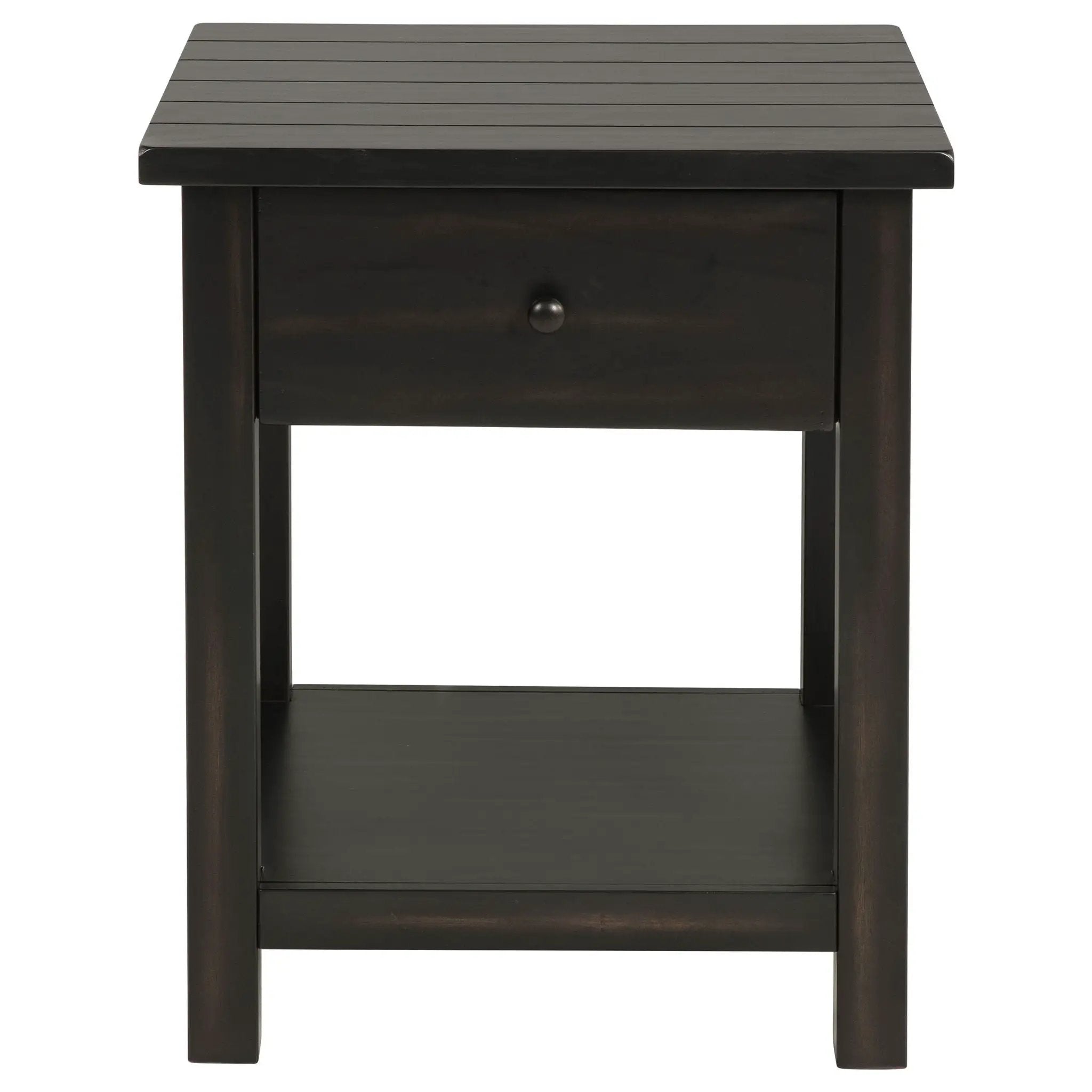 Payne 1-drawer Wood End Table with Shelf Distressed Java by Unique Piece Furniture
