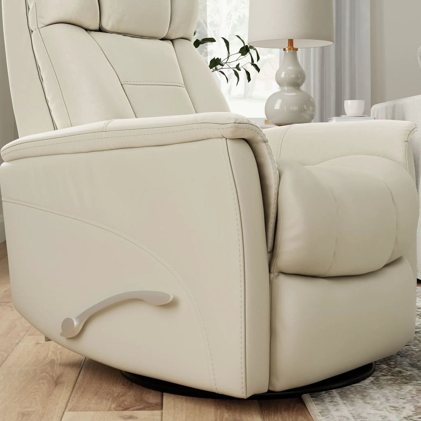 Bentley - Swivel Glider Recliner With Manual Adjustable Headrest & Footrest by HouseOfZazla