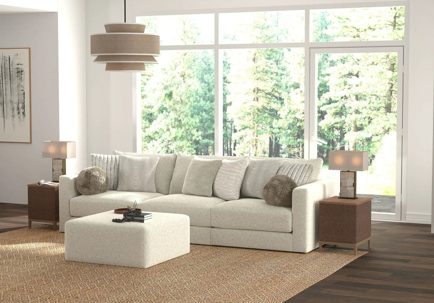 Ritzy - Modular Sofa And Included Cocktail Ottoman by Unique Piece Furniture