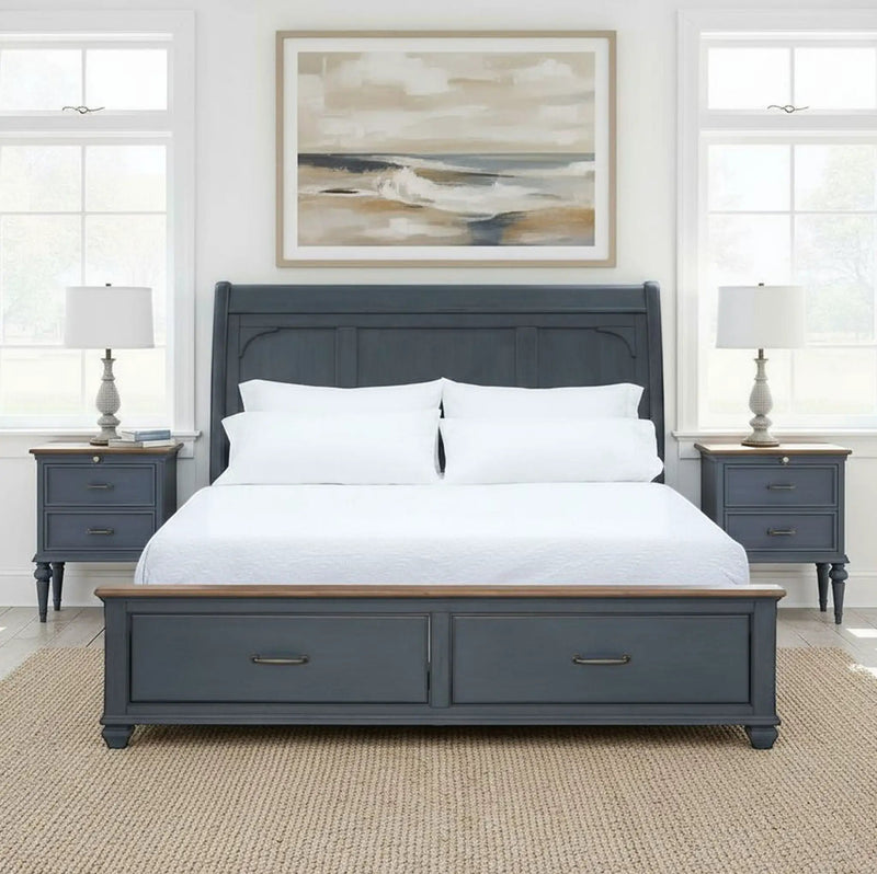 Sleigh Bed & USB Ports by Unique Piece Furniture