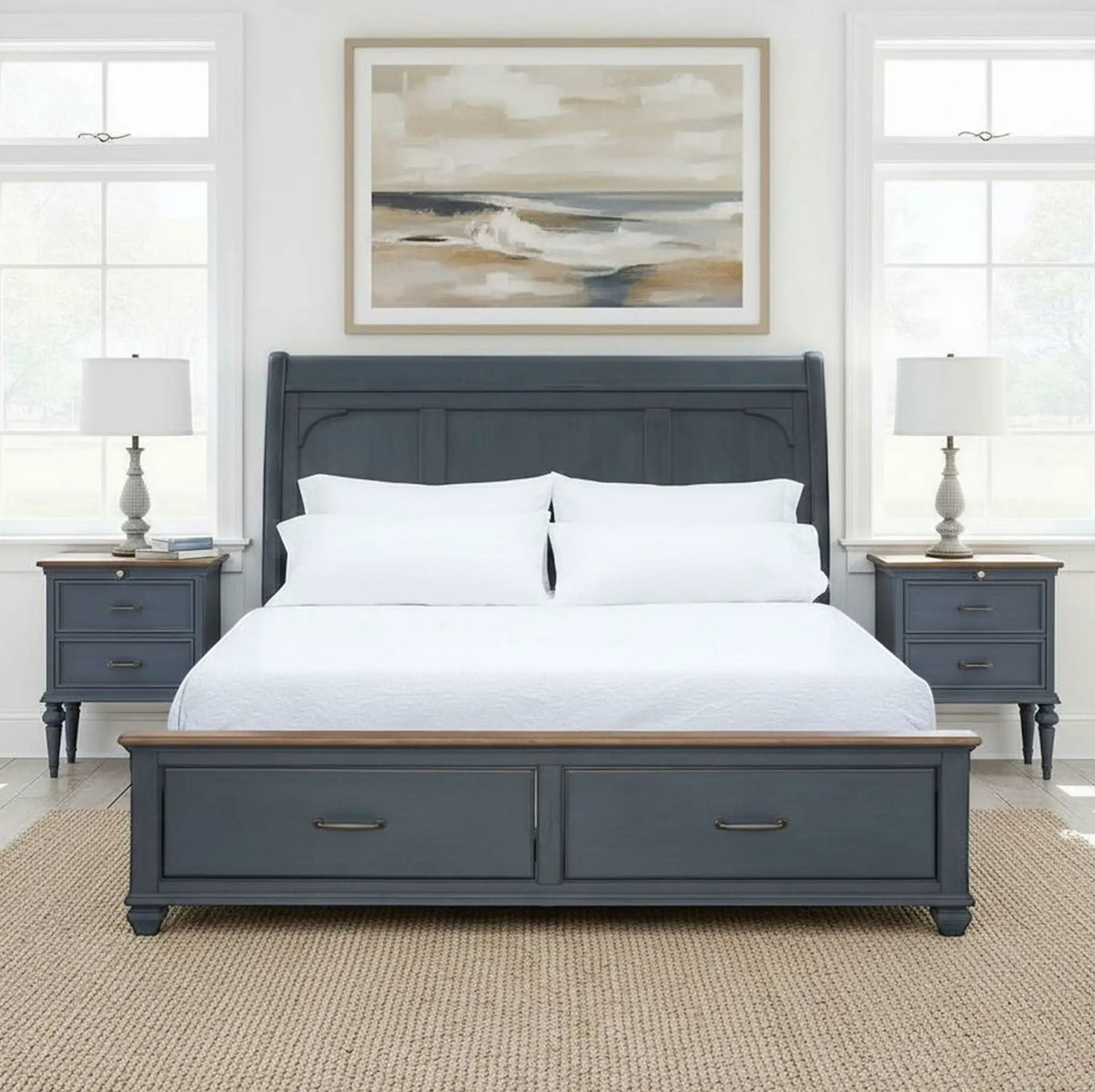 Sleigh Bed & USB Ports by HouseOfZazla