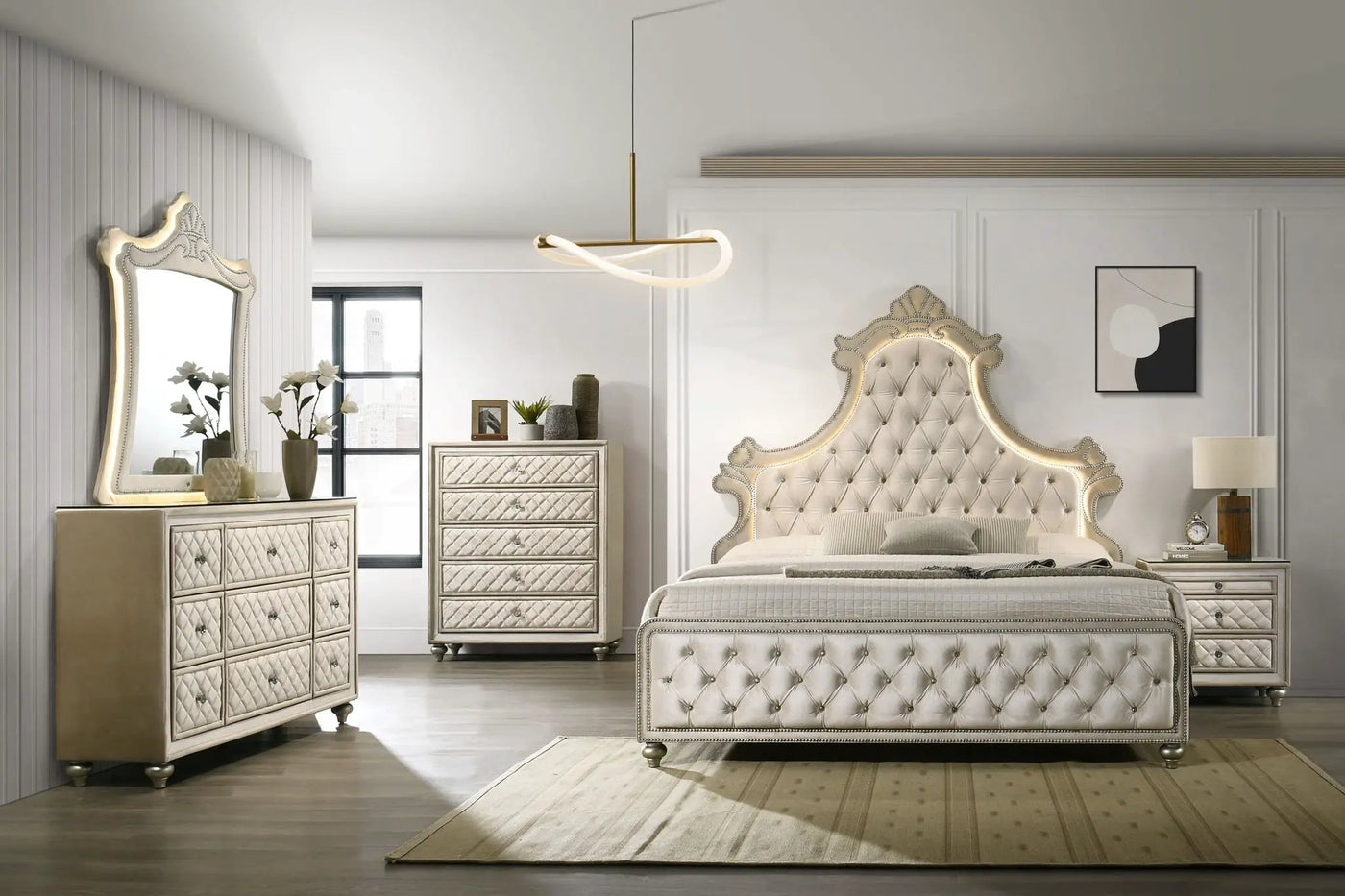 Lucienne Bed With LED Lighting by HouseOfZazla