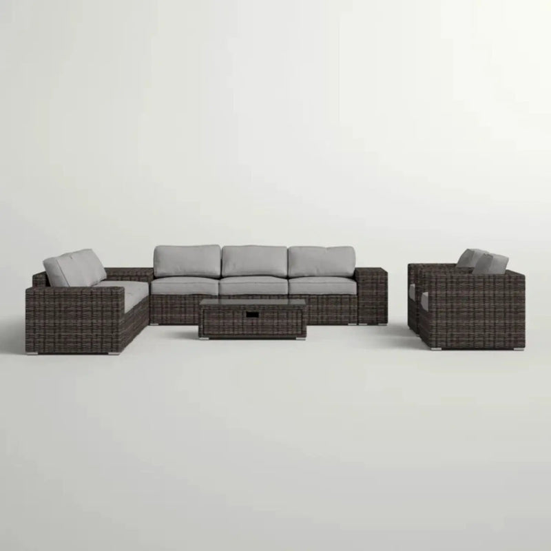 Stylish Rattan Wicker Person Seating Group With Premium Sunbrella Cushions Perfect For Outdoor Entertaining by HouseOfZazla