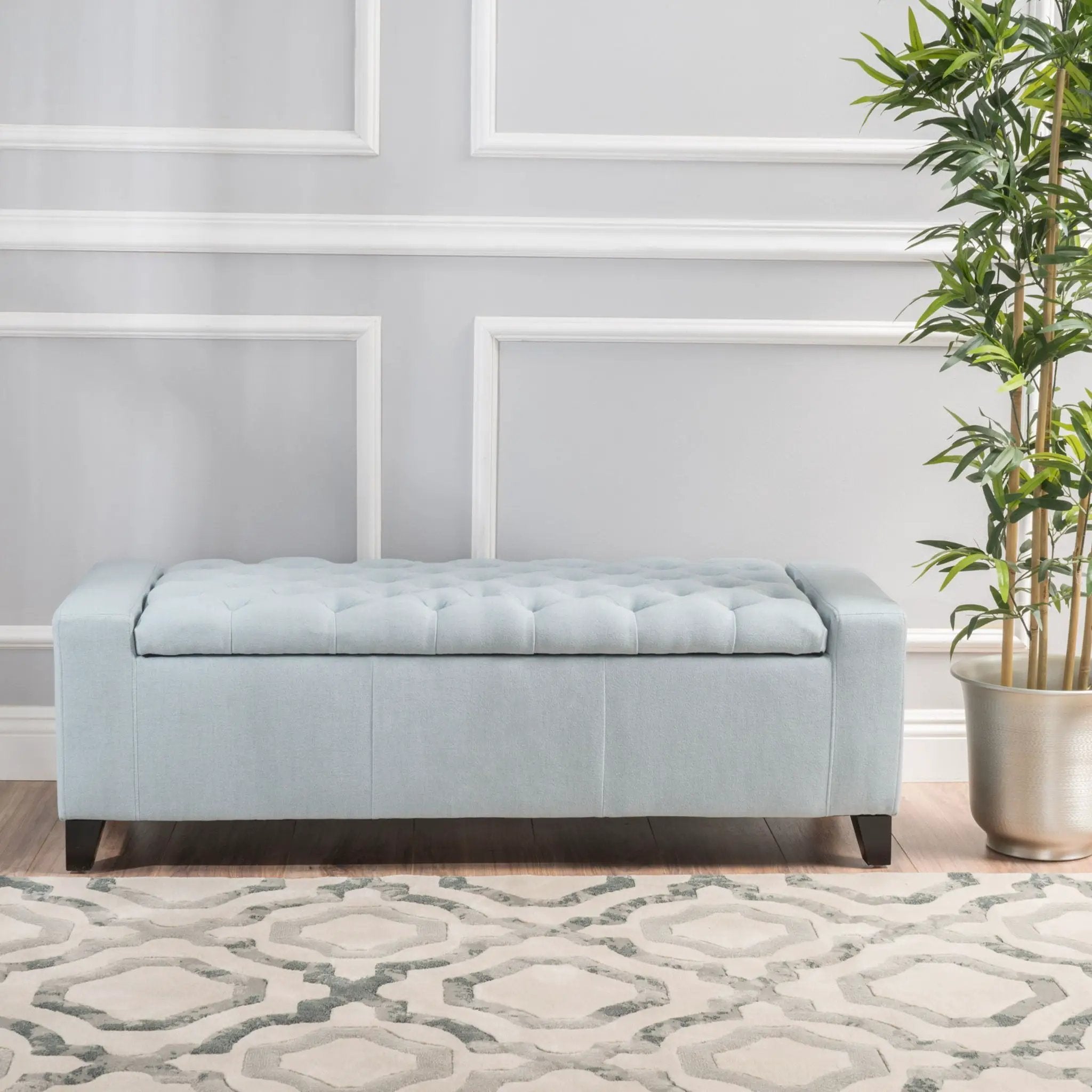 Guernsey Ottoman Storage With Tufted Top by HouseOfZazla
