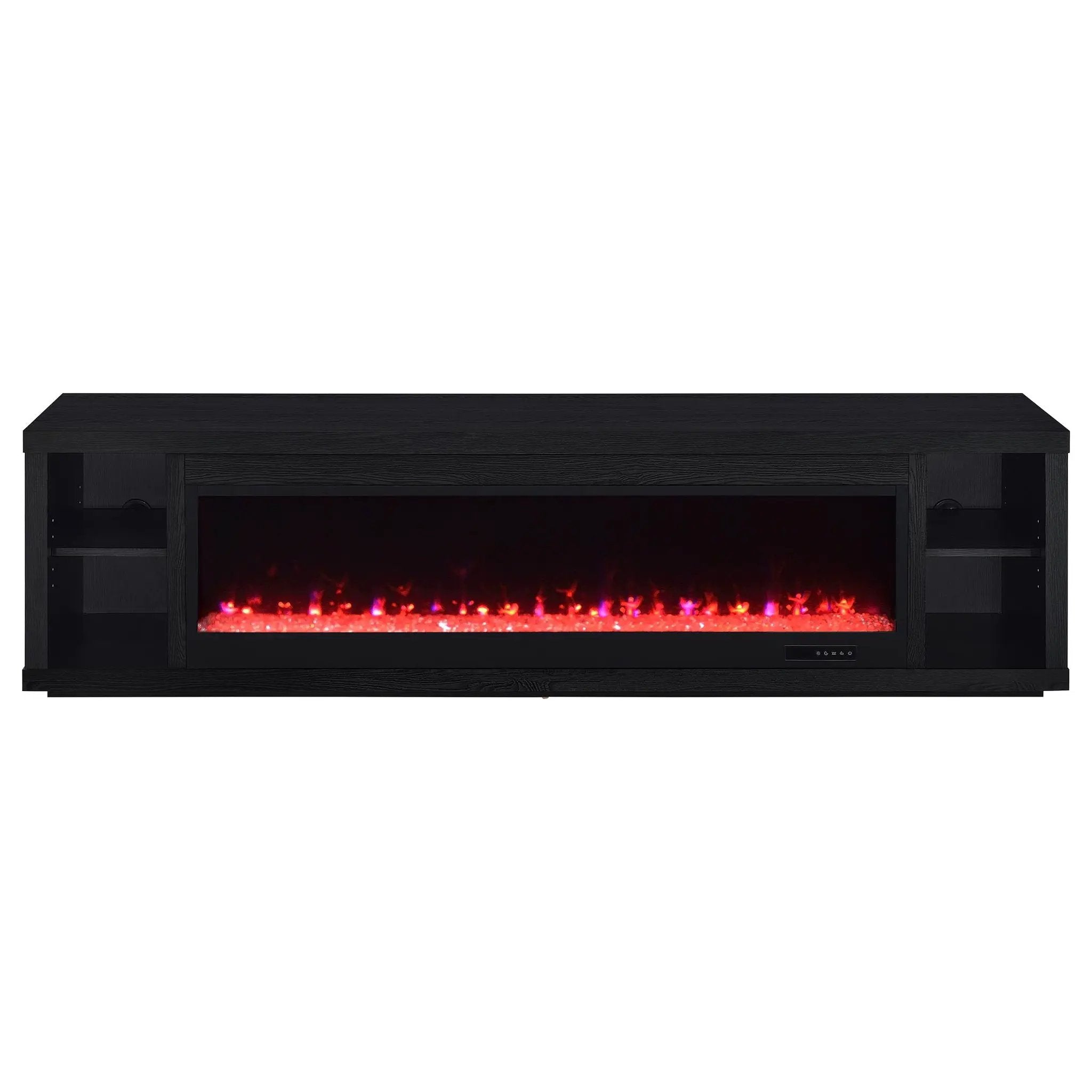 Deiter 79-inch TV Stand Fireplace Media Console Black by Unique Piece Furniture