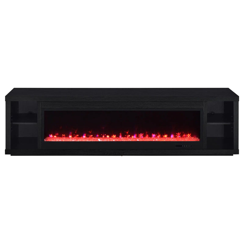 Deiter 79-inch TV Stand Fireplace Media Console Black by Unique Piece Furniture