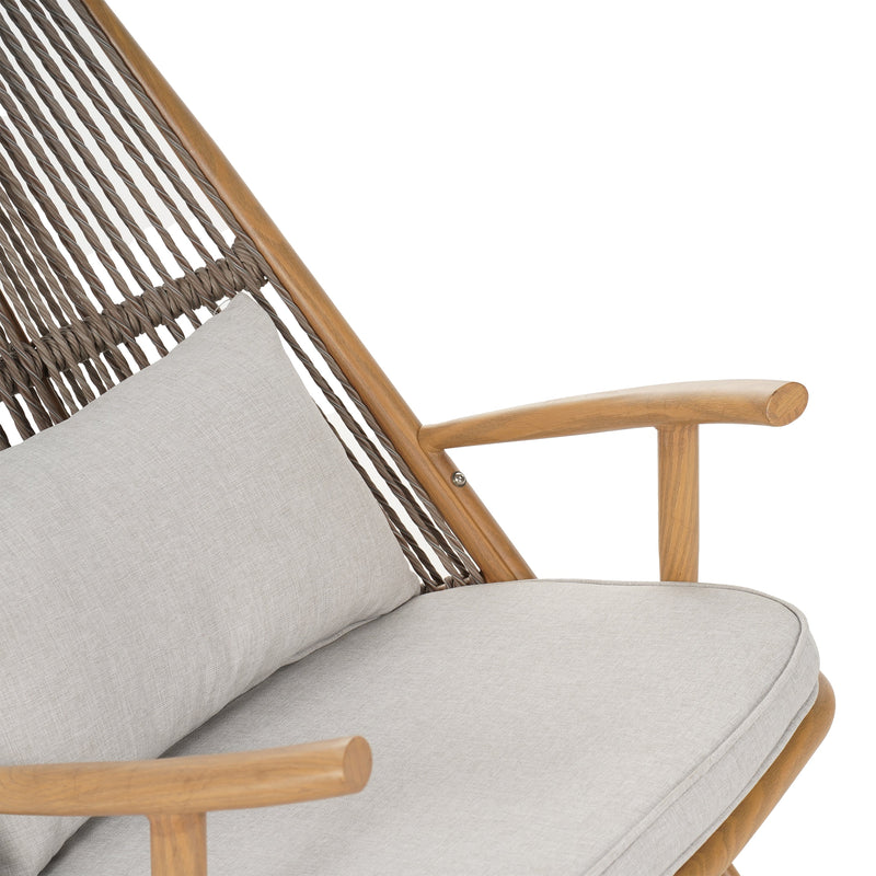 Matched Set of 2 Iron Rocking Chairs with Maple Finish, photo 3 of 10