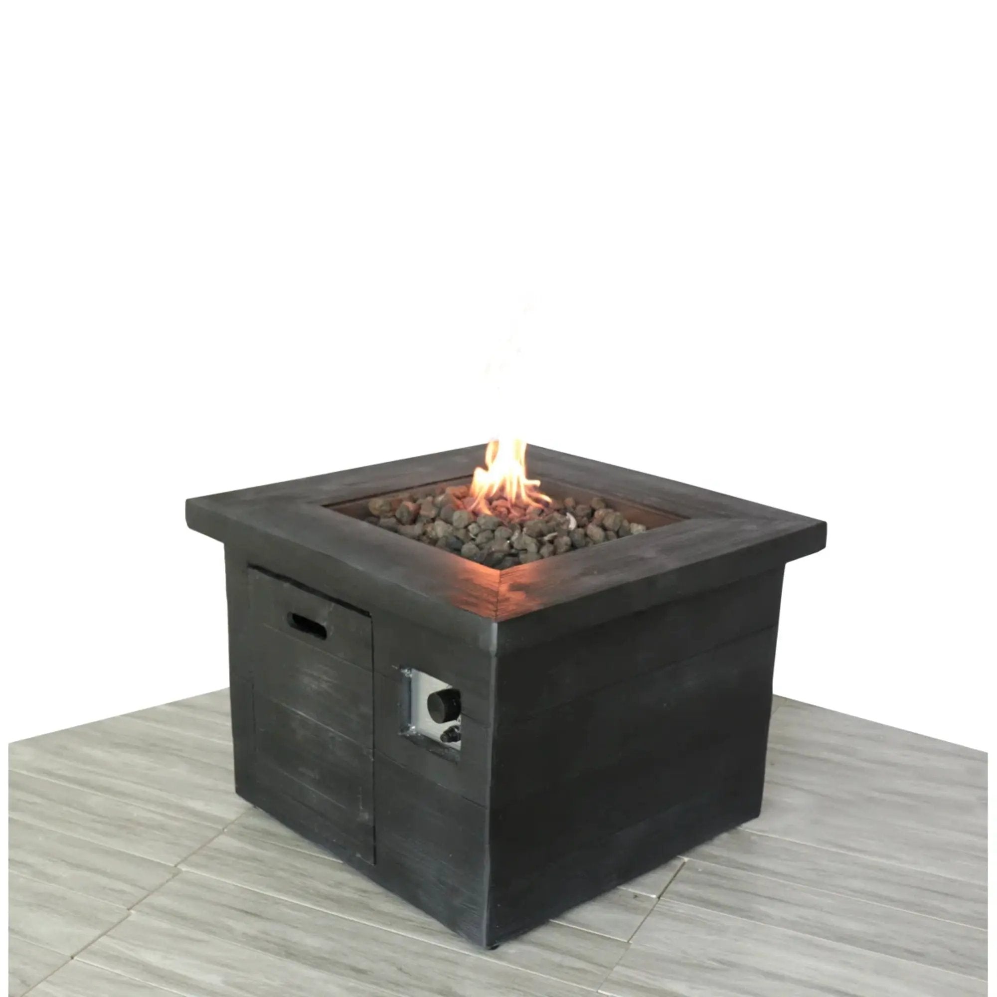 Fiber Reinforced Propane / Natural Gas, Fire Pit Table - Charcoal by Unique Piece Furniture