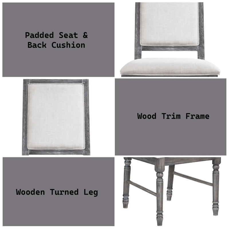 Leventis - Weathered Side Chair - Cream / Gray by Unique Piece Furniture