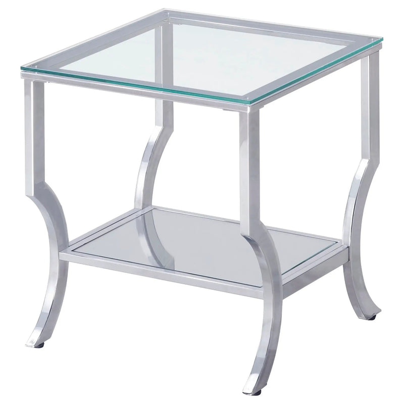 Saide 3-piece Glass Top Coffee and End Table Set Chrome by Unique Piece Furniture