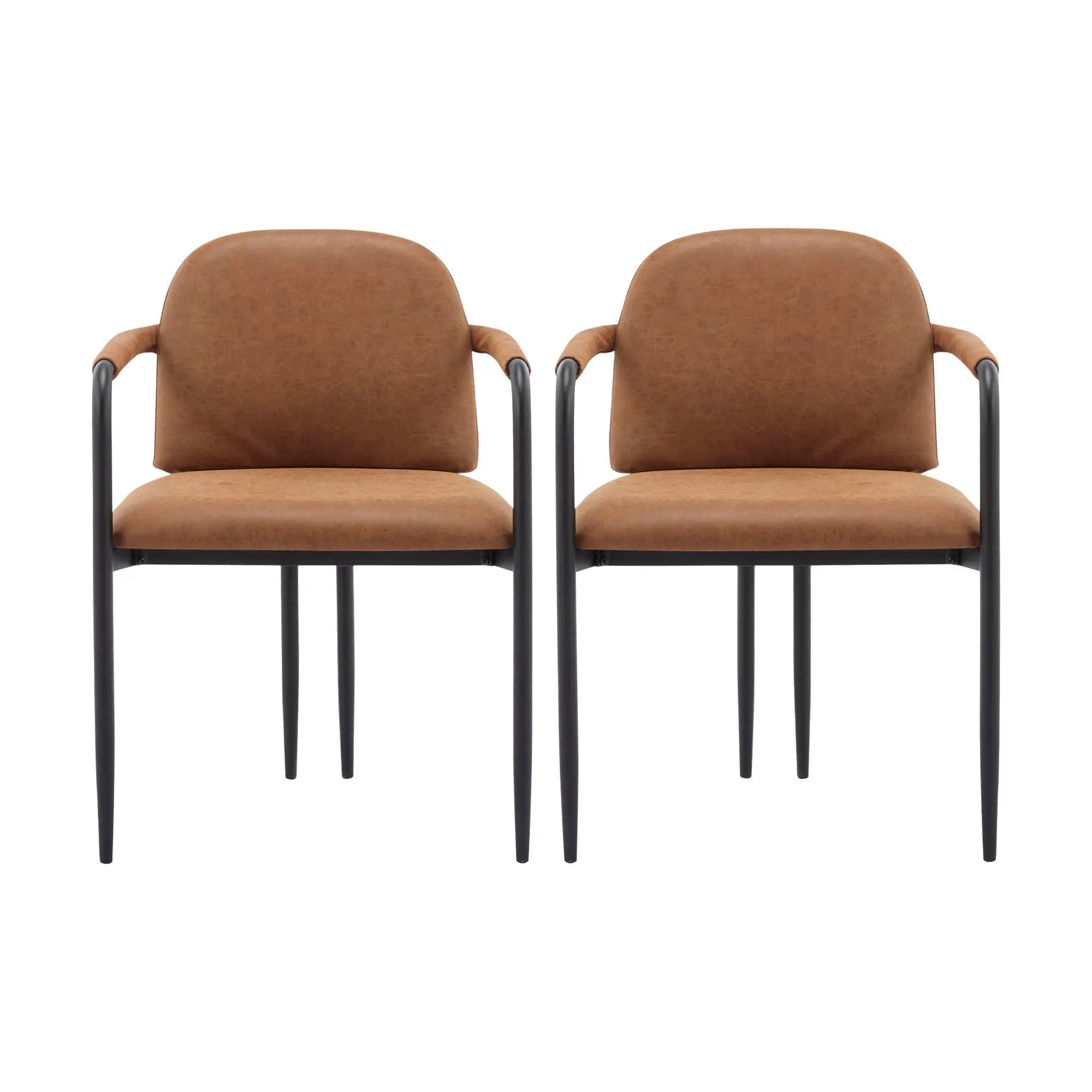 Modern Dining Chair Set With Durable Iron Frame and Comfortable Fabric Upholstery by HouseOfZazla