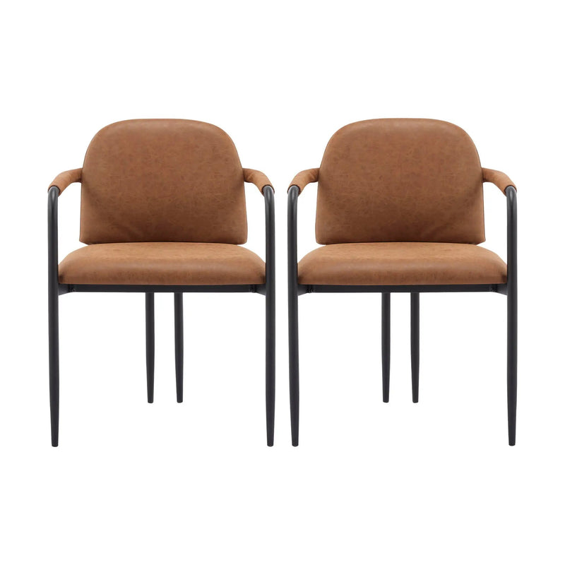 Modern Dining Chair Set With Durable Iron Frame and Comfortable Fabric Upholstery by HouseOfZazla