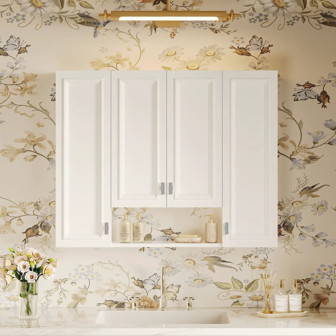 Wall Mounted Bathroom Cabinet With 5 Adjustable Shelves by HouseOfZazla