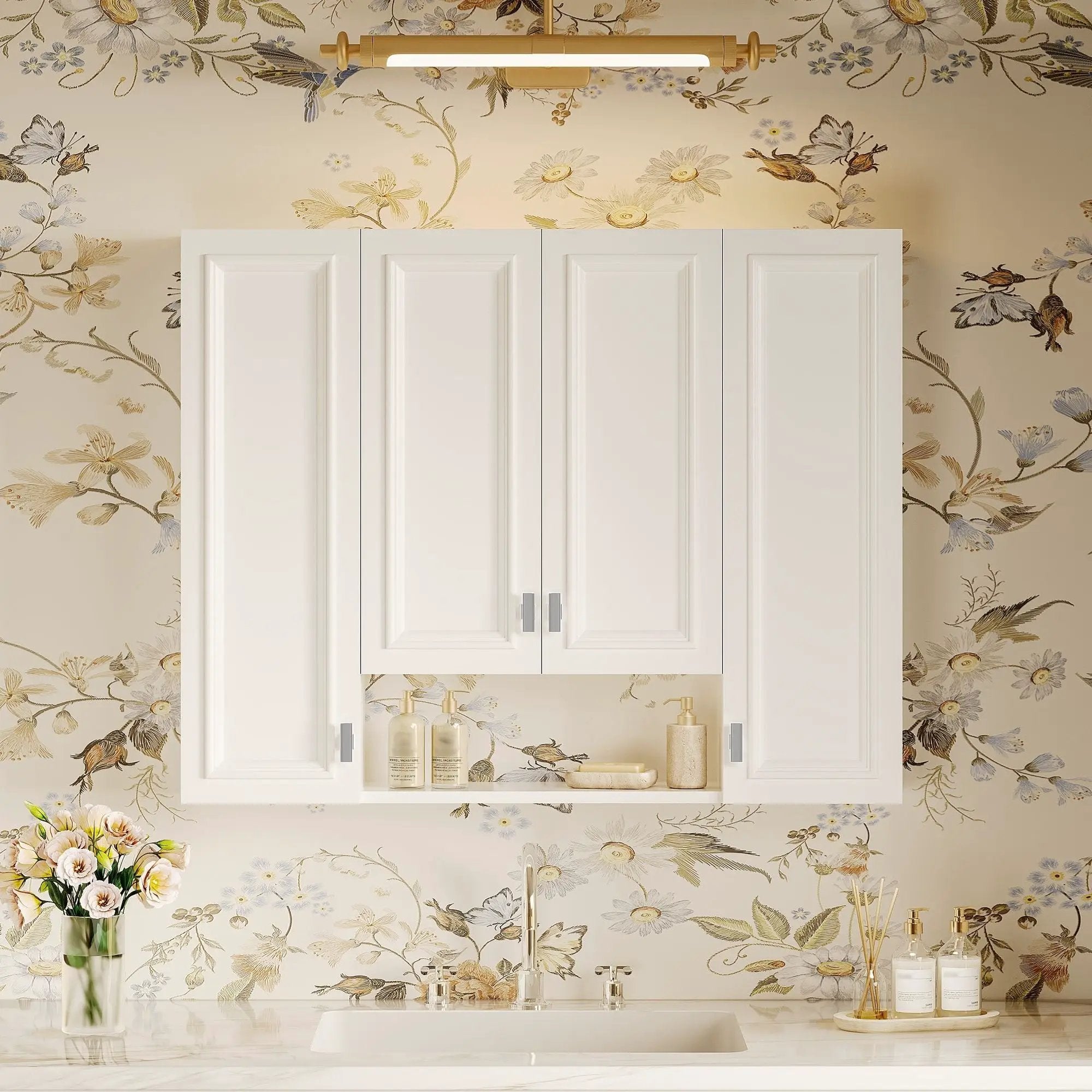 Wall Mounted Bathroom Cabinet With 5 Adjustable Shelves by HouseOfZazla