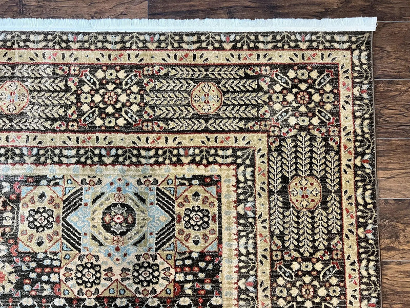 Room Sized Oriental Rug 10x11, Power Loomed Carpet, Tan Brown, Unique Loom by Jewel Rugs