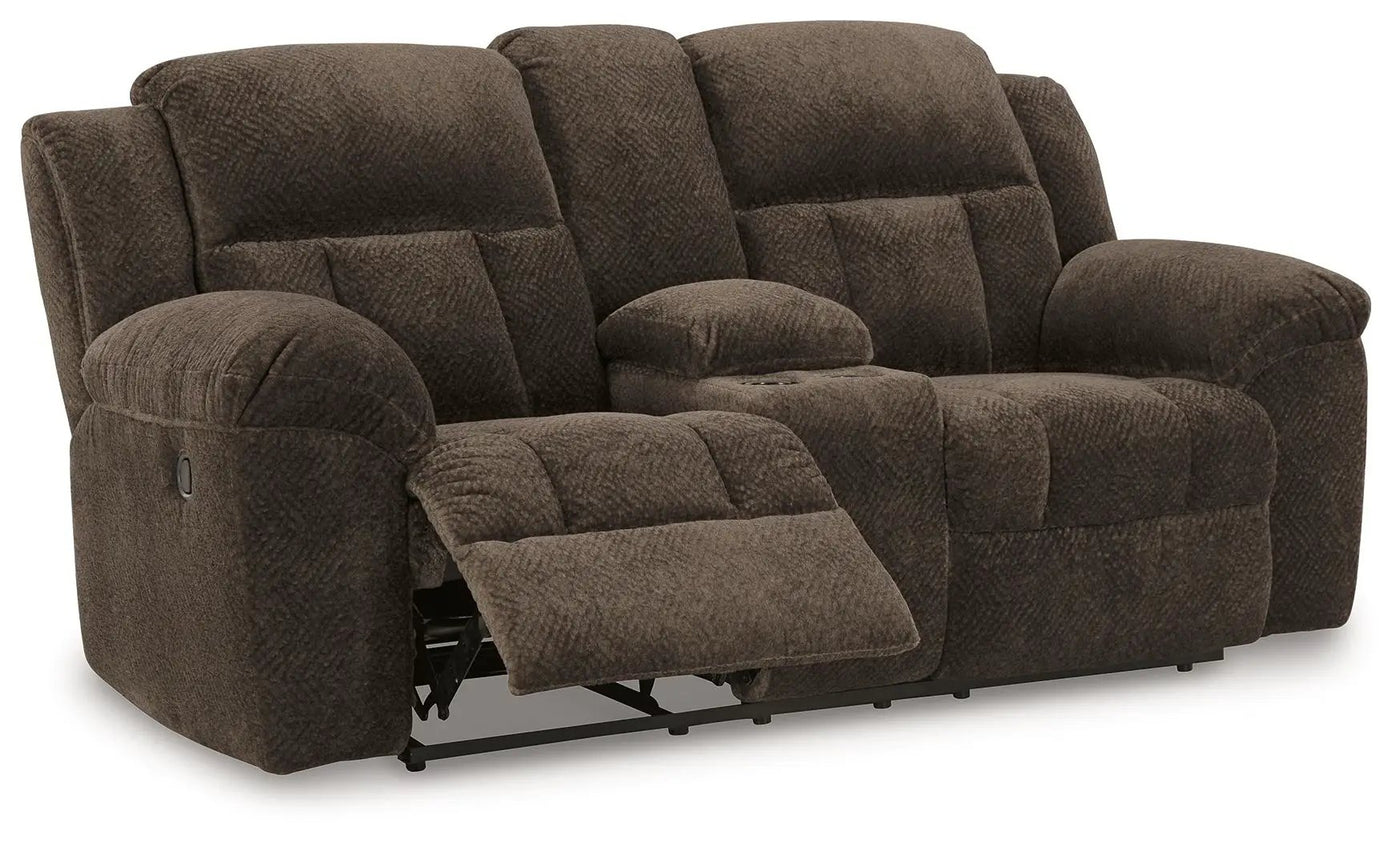 Frohn - Dbl Reclining Loveseat With Console by Unique Piece Furniture