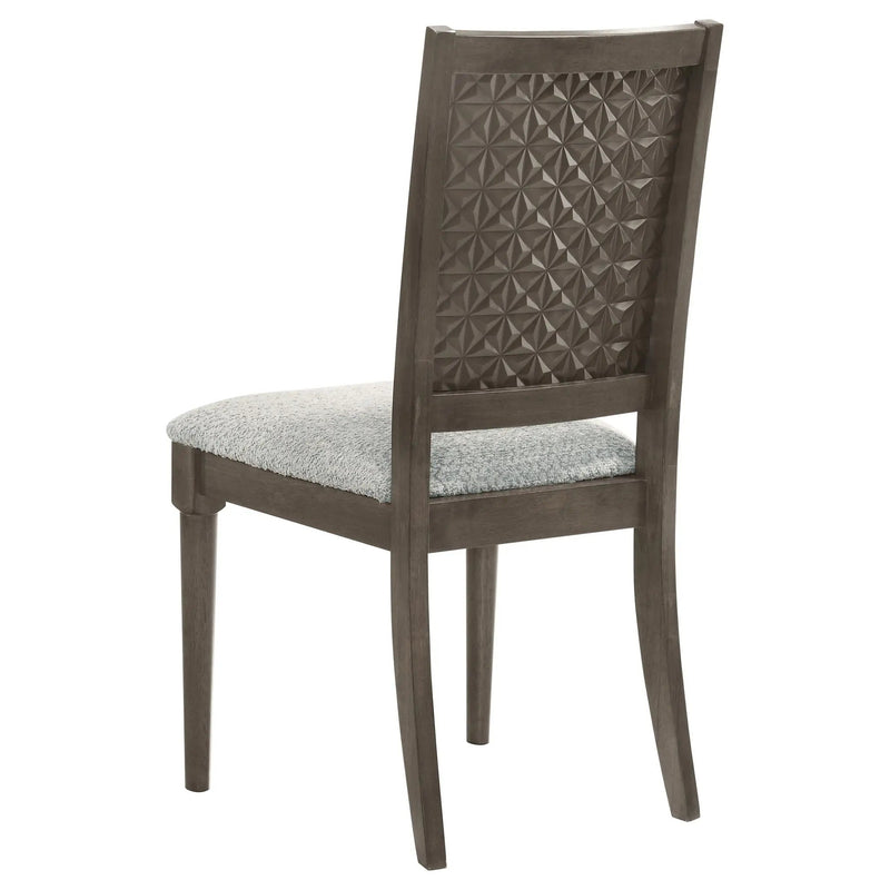 Onslow Upholstered Dining Side Chair Dark Brown (Set of 2) by Unique Piece Furniture