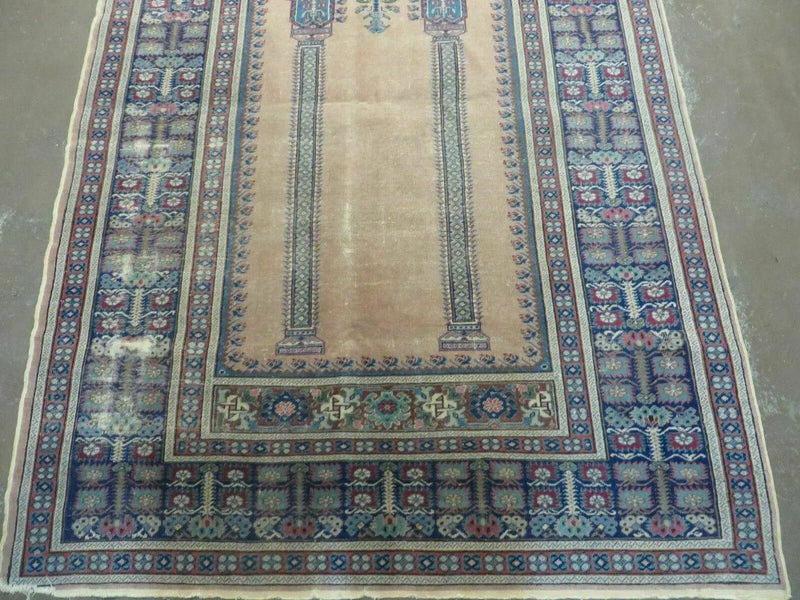 4' X 6' Antique Handmade Turkish Mehrab Prayer Wool Rug Lantern Beautiful by Jewel Rugs