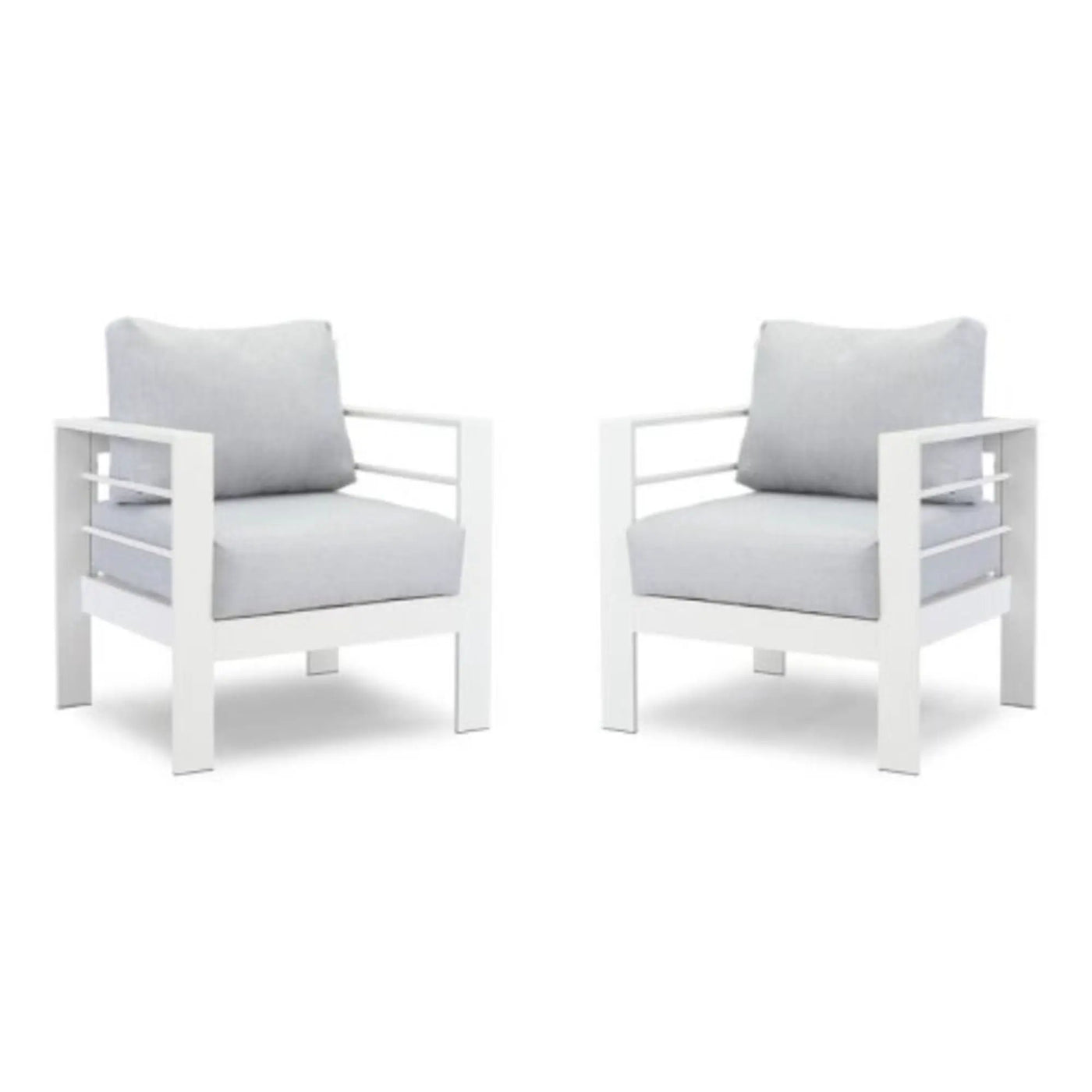 Modern All-Weather Patio Armchairs & Thick Cushions (Set of 2) by HouseOfZazla