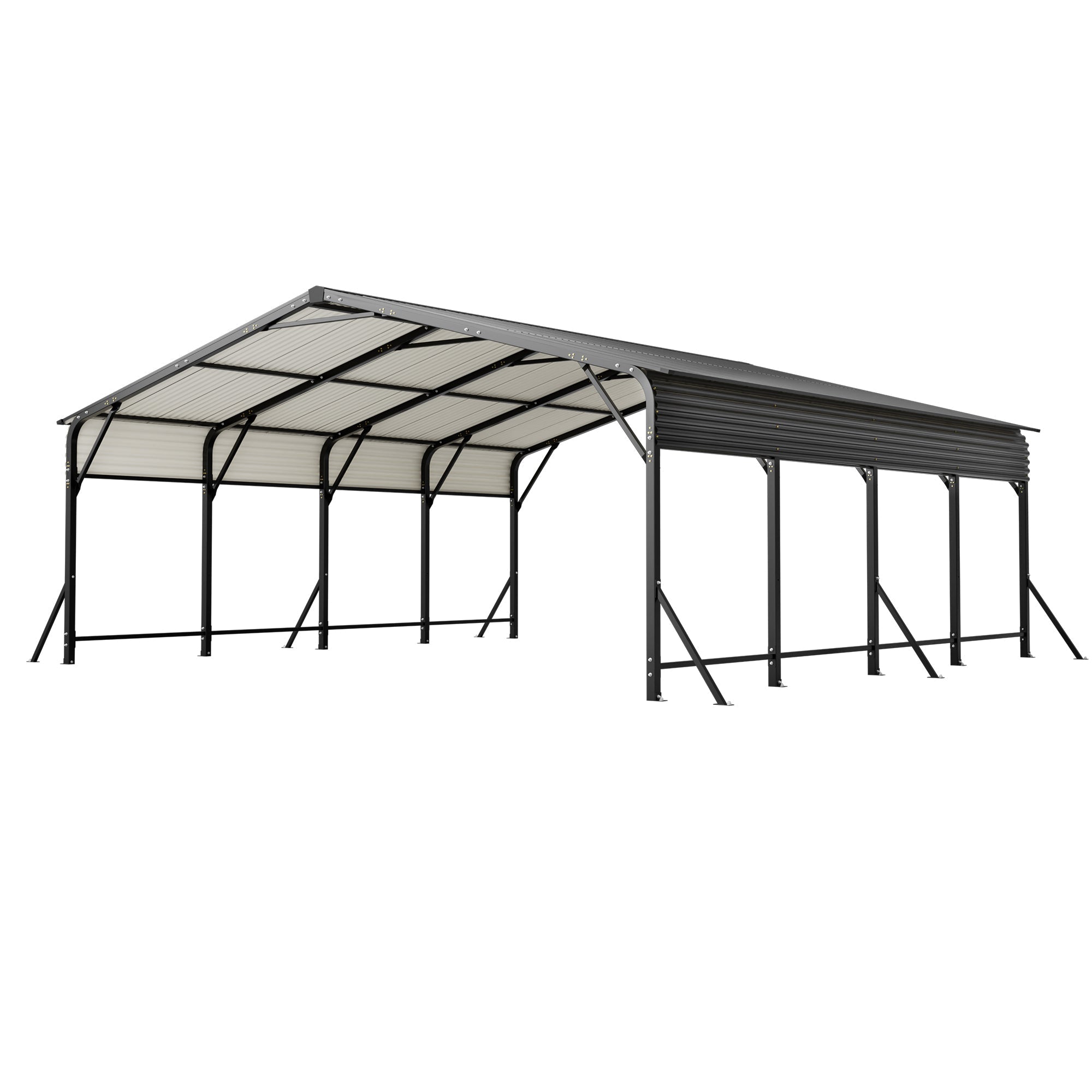 20'x20' Galvanated Steel Carport Canopy by HouseOfZazla