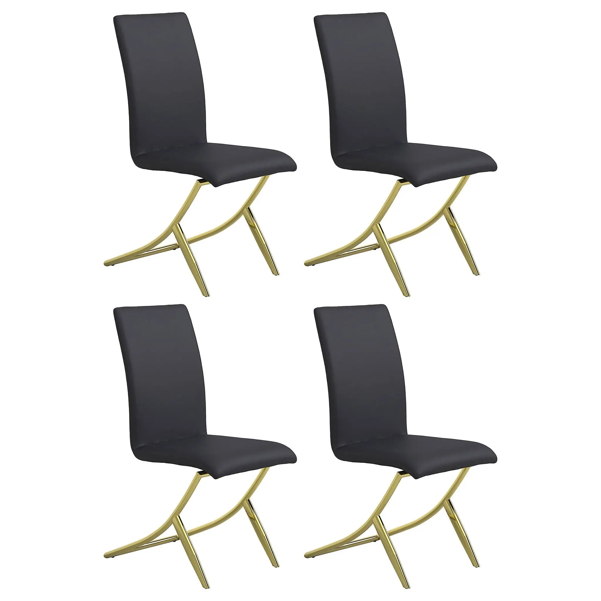 Carmelia Upholstered Dining Side Chair Black (Set of 4) by Unique Piece Furniture