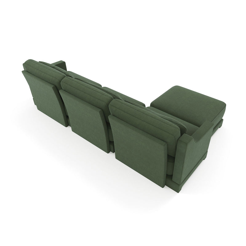 Stylish Sofa With Ottoman And Lumbar Pillows, Ergonomic Design by HouseOfZazla