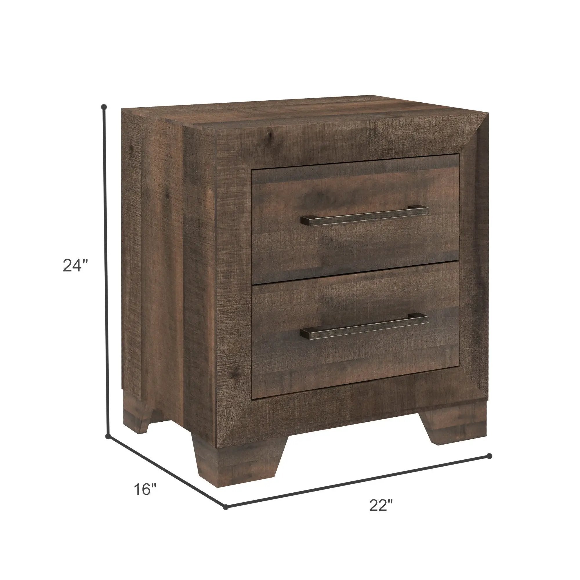 Plinz - 2 Drawer Nightstand - Brown by Unique Piece Furniture