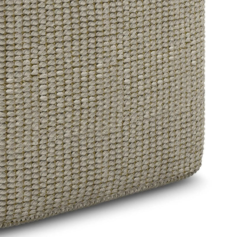 Zelma - Square Woven Outdoor / Indoor Pouf - Cream / Natural by HouseOfZazla