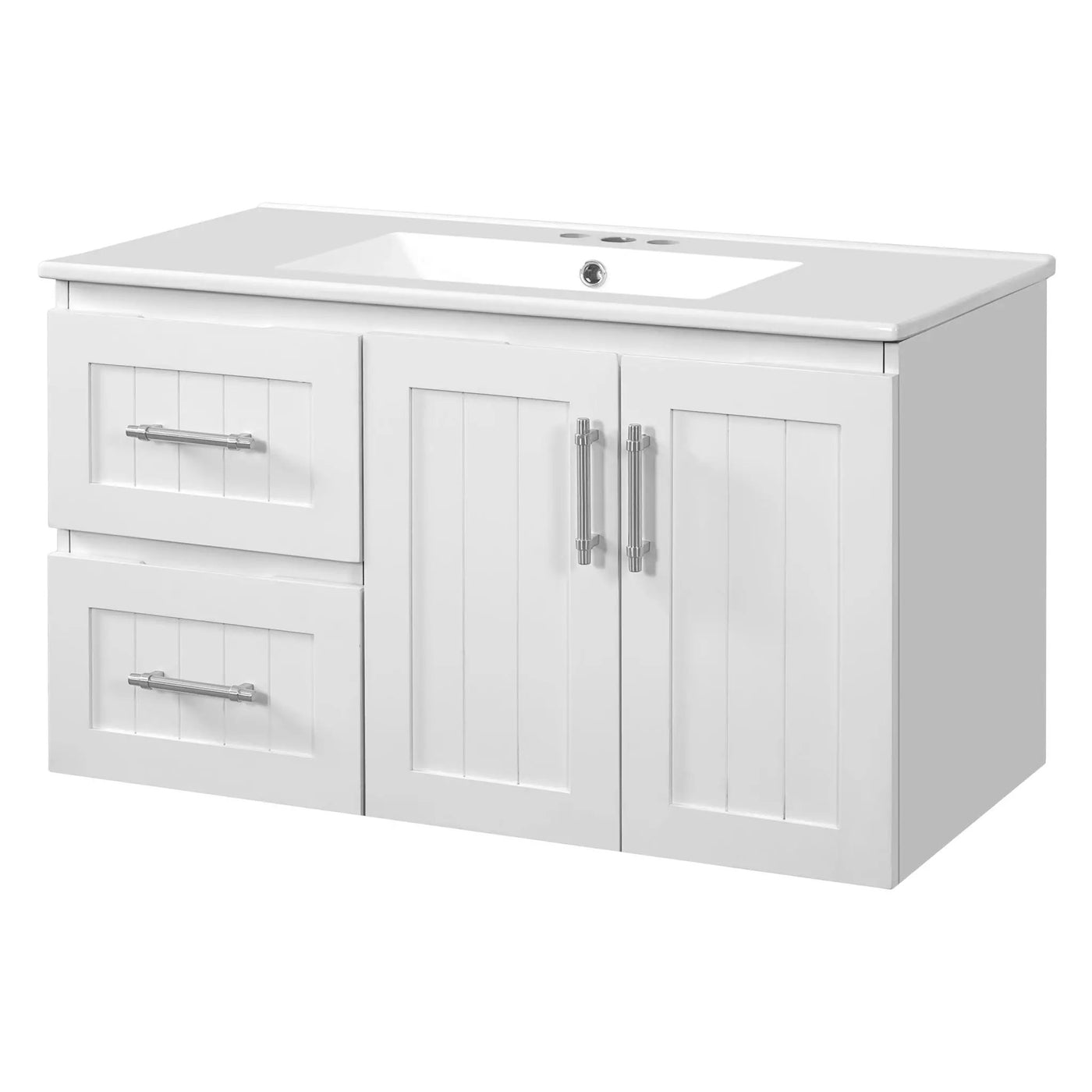 Wall Mounted Bathroom Vanity & Sink, 2 Drawers by HouseOfZazla