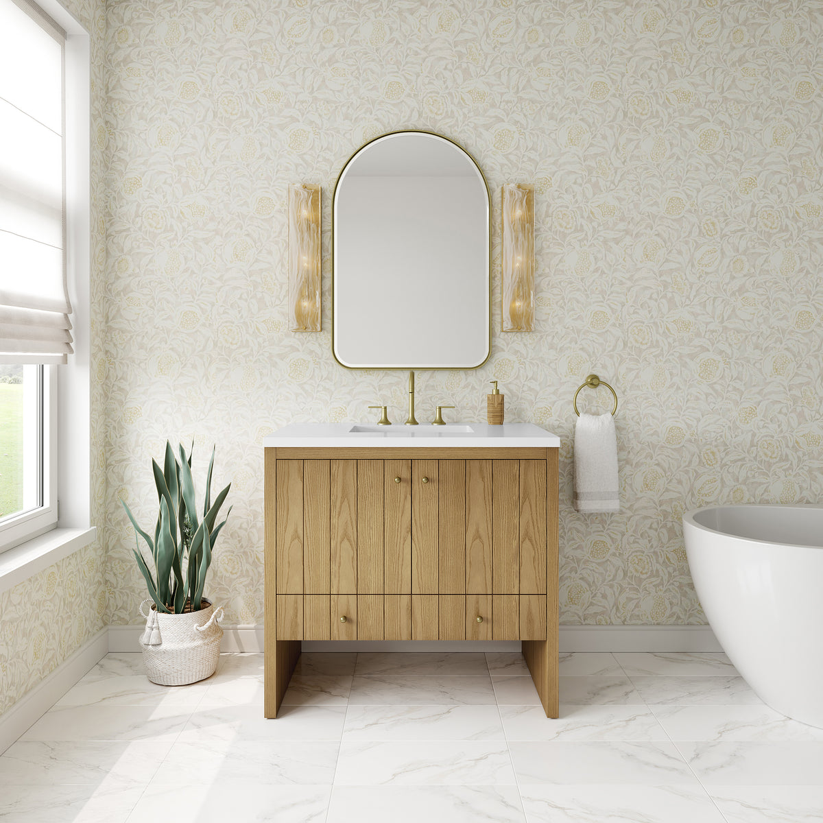 James Martin Hudson 36" Single Bathroom Vanity, Light Natural Oak, view 29