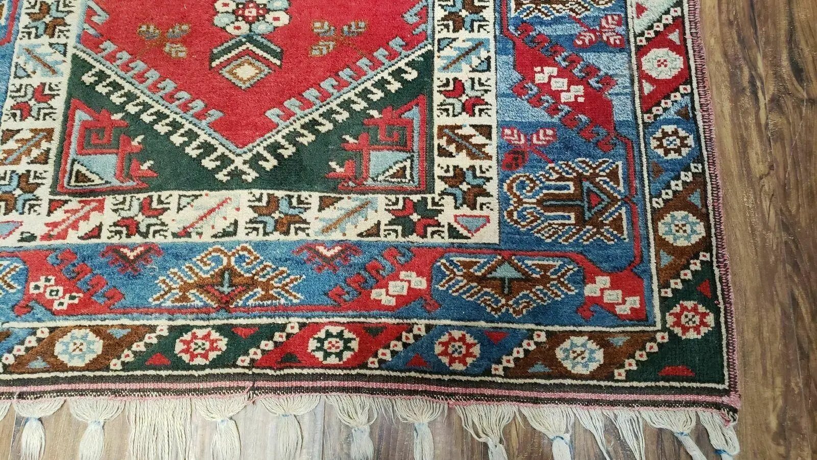 4' X 6' Handmade Turkish Super Kazak Shirvan Wool Rug Colorful by Jewel Rugs