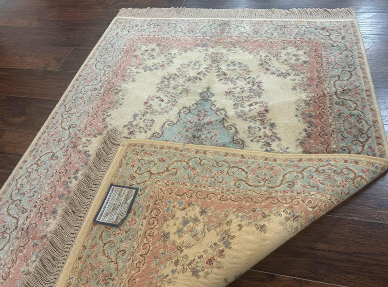Karastan Rug 4x6, Pastel Ivory Kirman Rug #784, Wool Karastan Carpet, Original 700 Series, Vintage Karastan Area Rug, Discontinued by Jewel Rugs