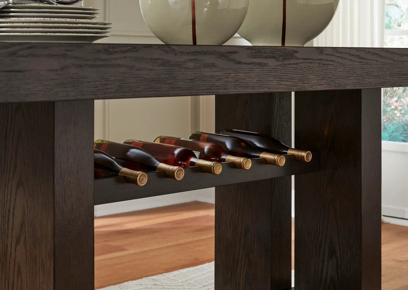 Burkhaus - Rectangular Dining Room Counter Table - Dark Brown by Unique Piece Furniture