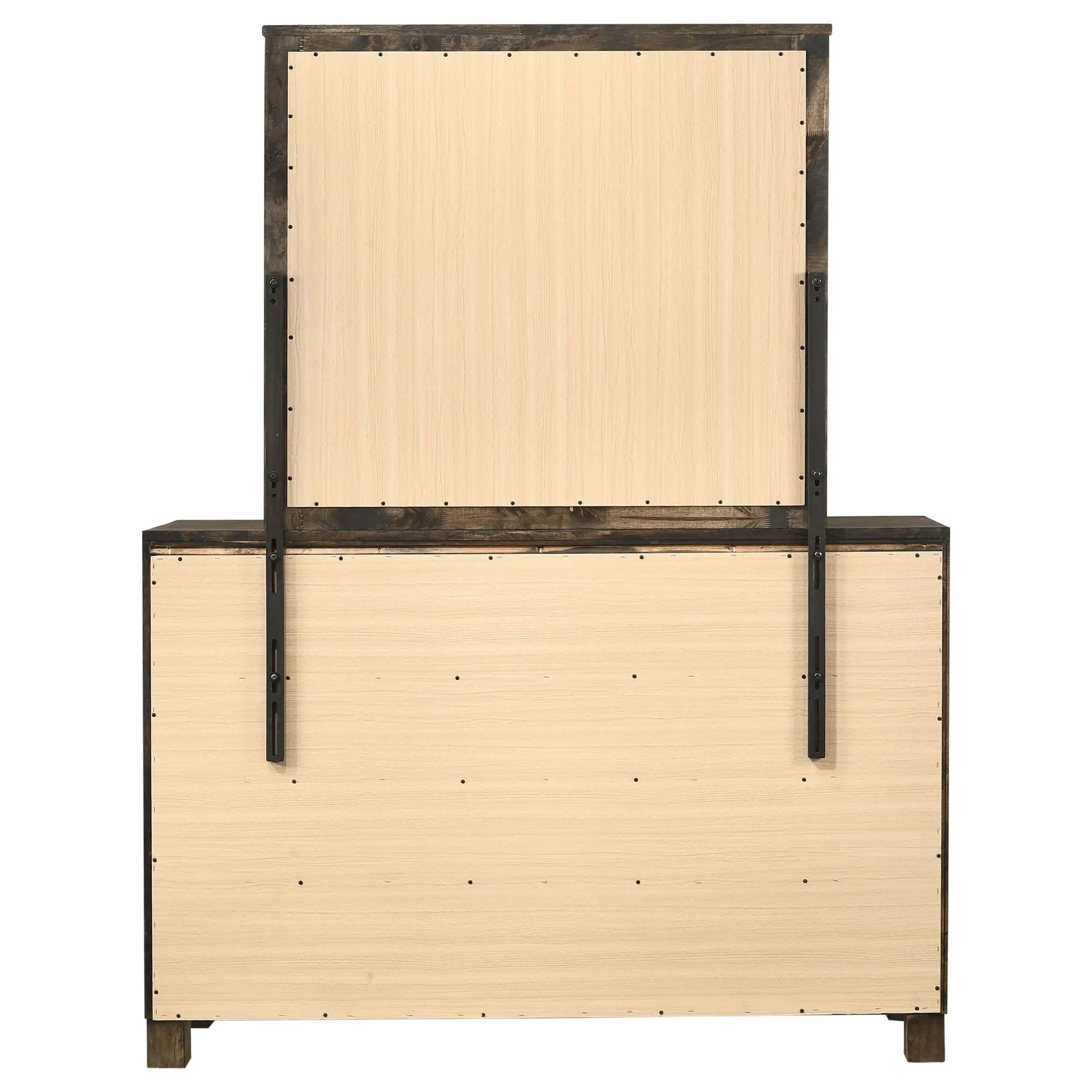 Woodmont 8-drawer Dresser with Mirror Rustic Golden Brown by Unique Piece Furniture