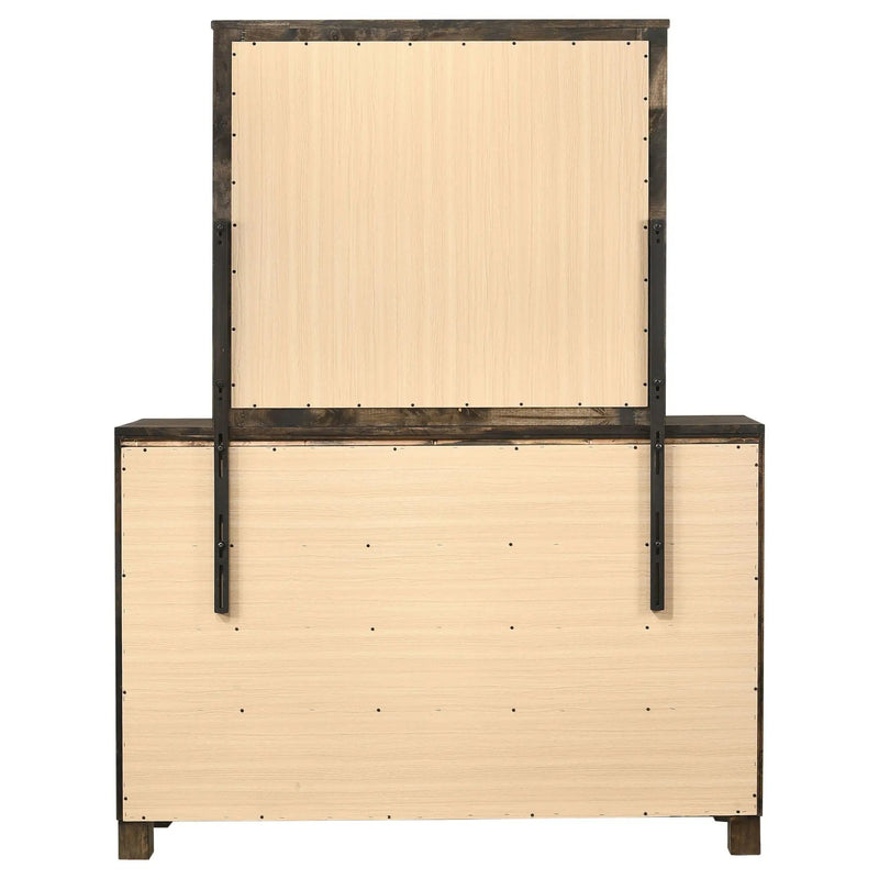 Woodmont 8-drawer Dresser with Mirror Rustic Golden Brown by Unique Piece Furniture