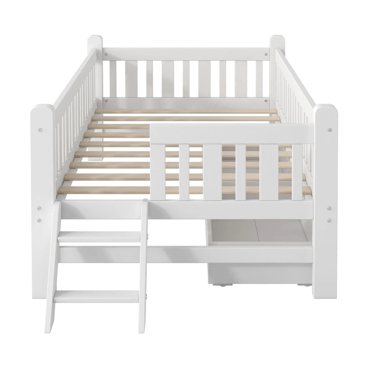 Platform Bed With Guardrail And 2 Drawers by HouseOfZazla