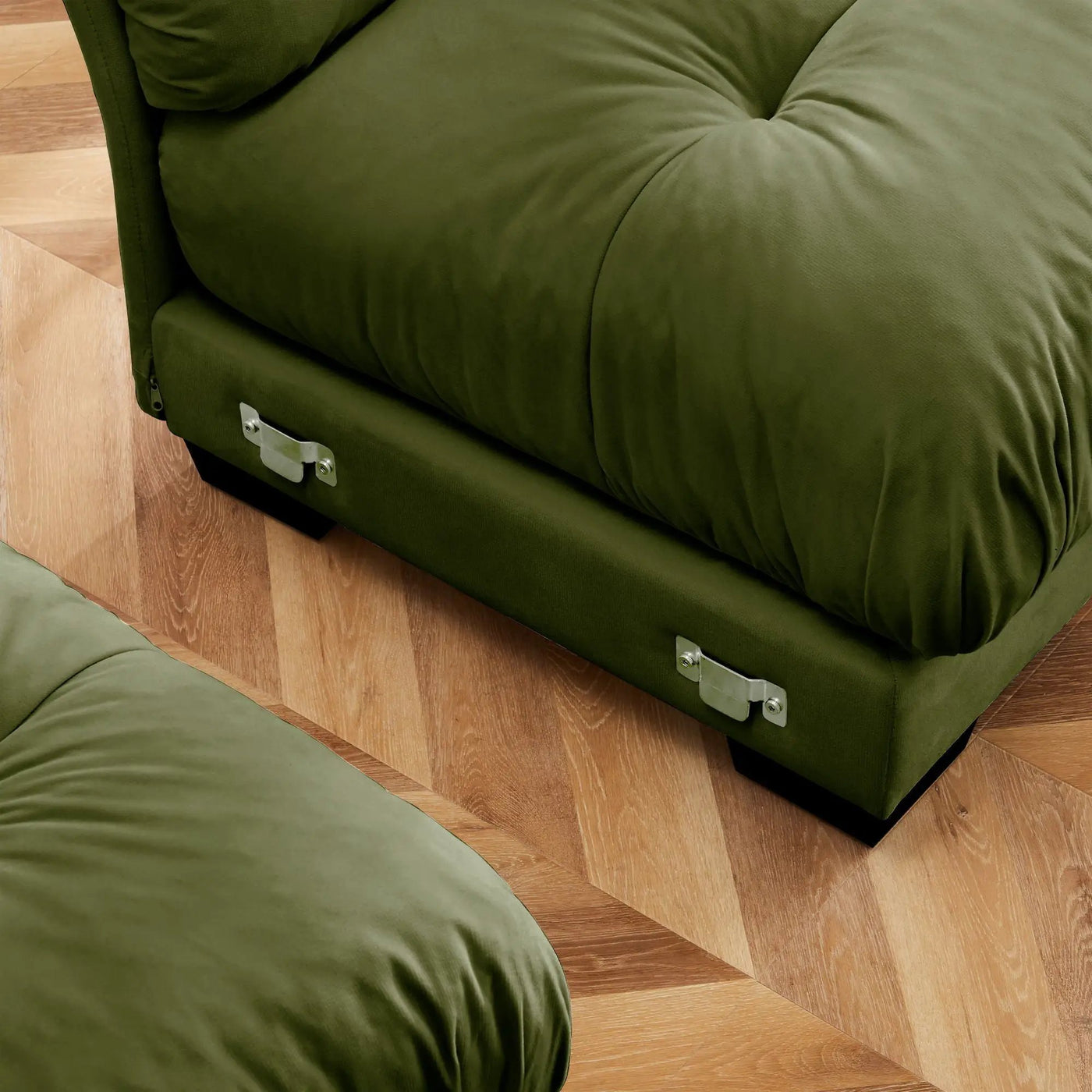 Modern Sofa With Bolstered Armrests And Pillows by HouseOfZazla