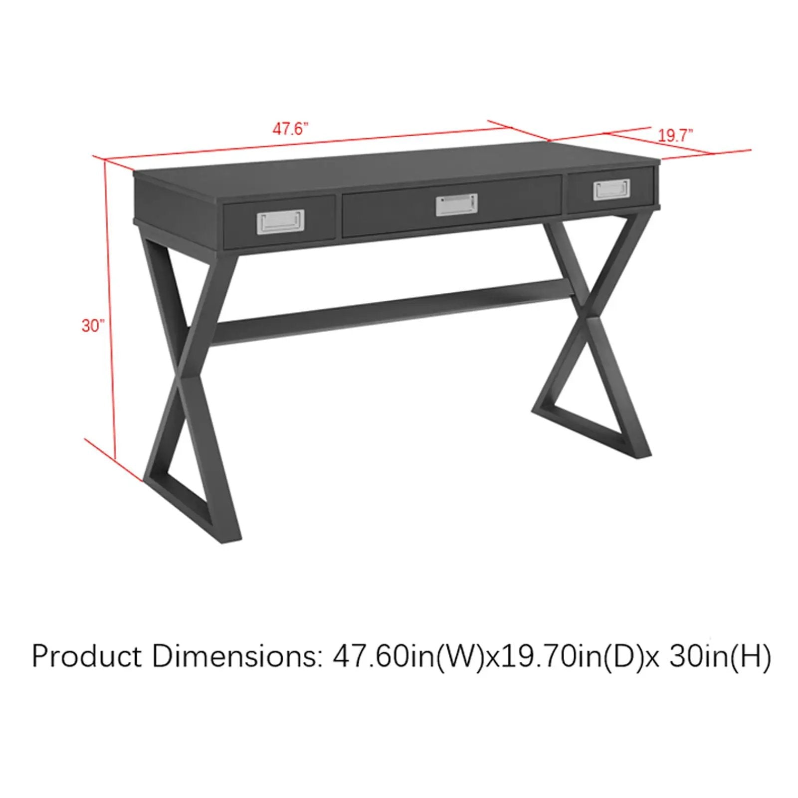 Crossmark - Campaign Desk - Dark Gray by Unique Piece Furniture