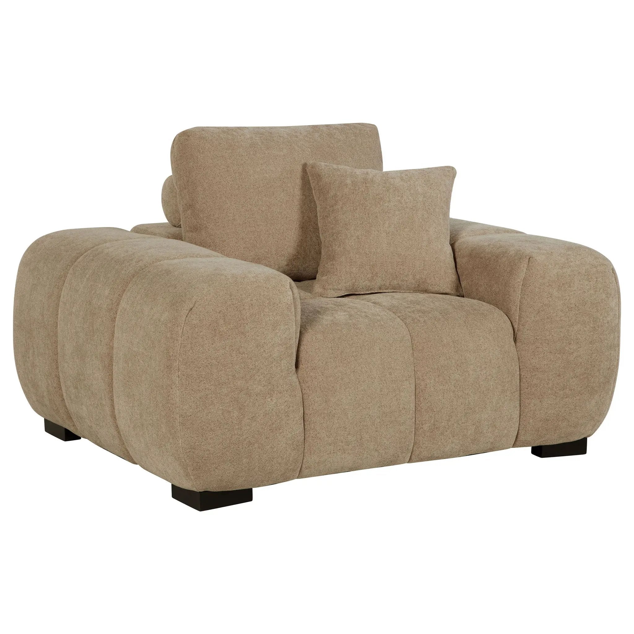 Octavia Upholstered Track Arm Accent Chair Camel by Unique Piece Furniture