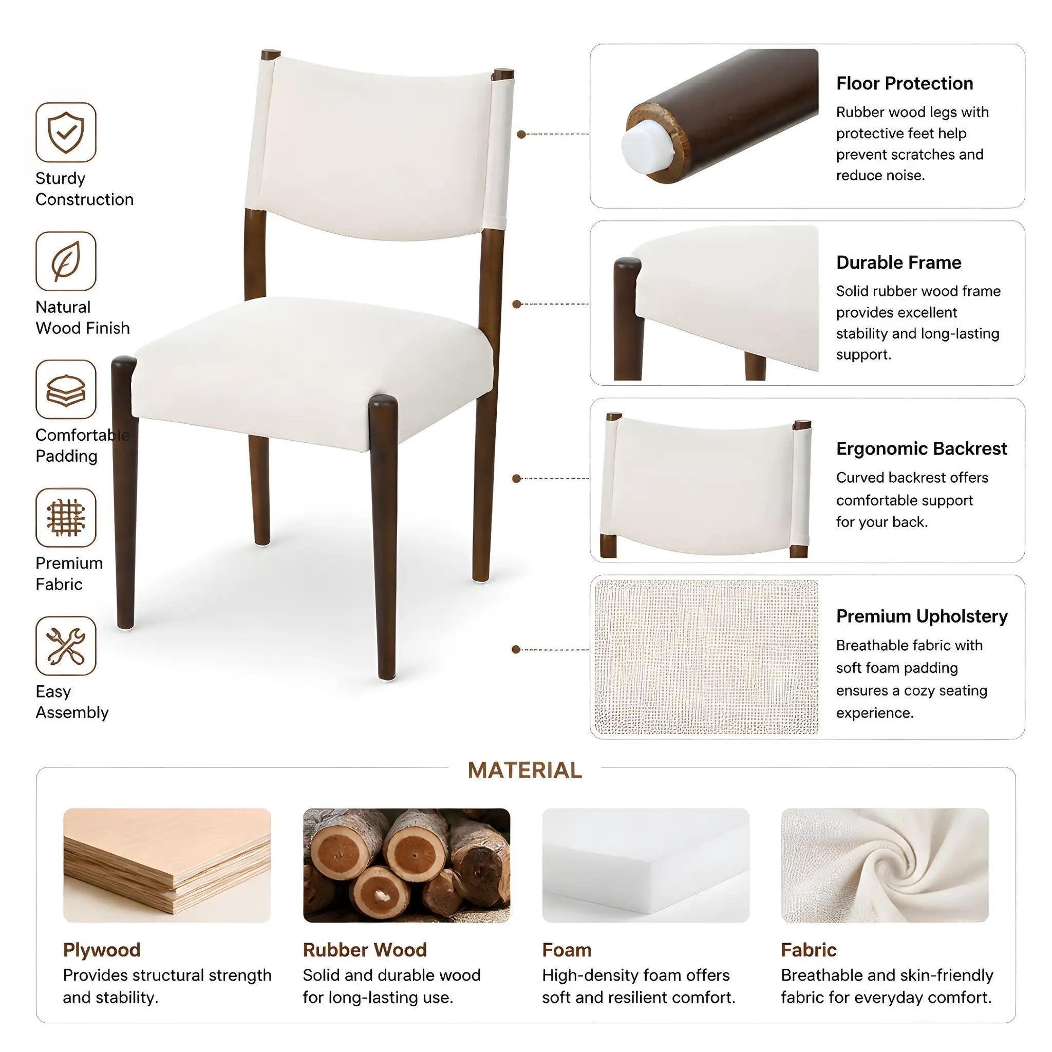 7-Piece Dining Table Set for 6 by HouseOfZazla