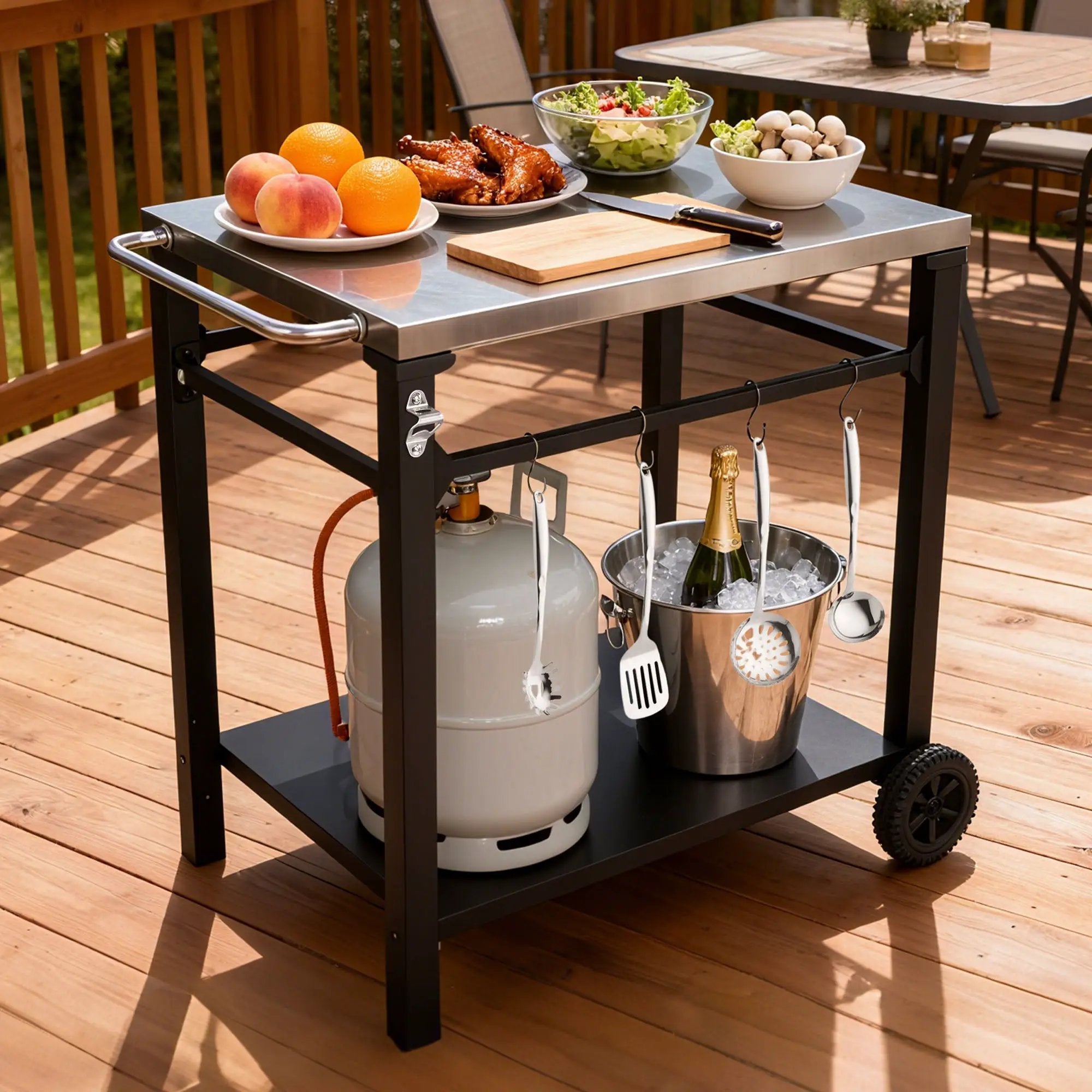 2-Tier Outdoor Grill Cart by HouseOfZazla