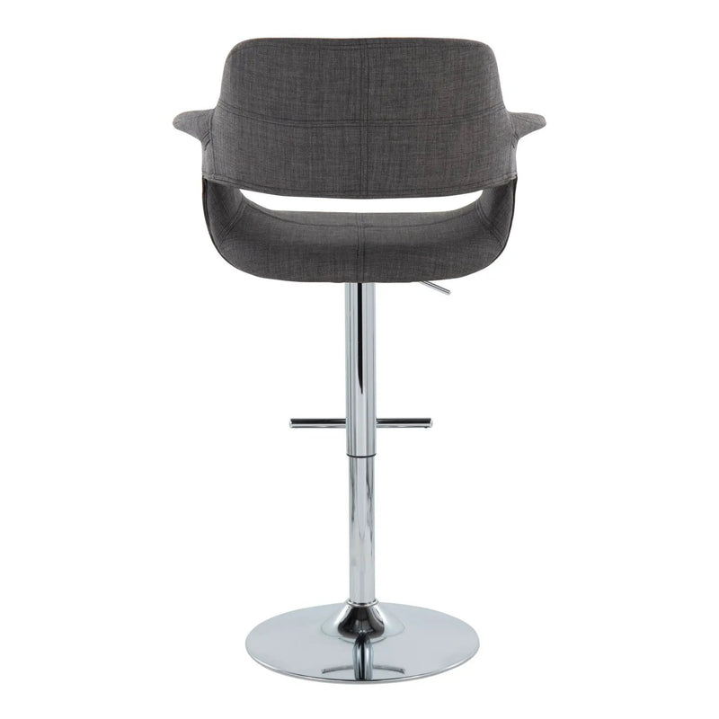 Vintage Flair - Mid Century Modern Adjustable Barstool & Straight T Footrest (Set of 2) by Unique Piece Furniture