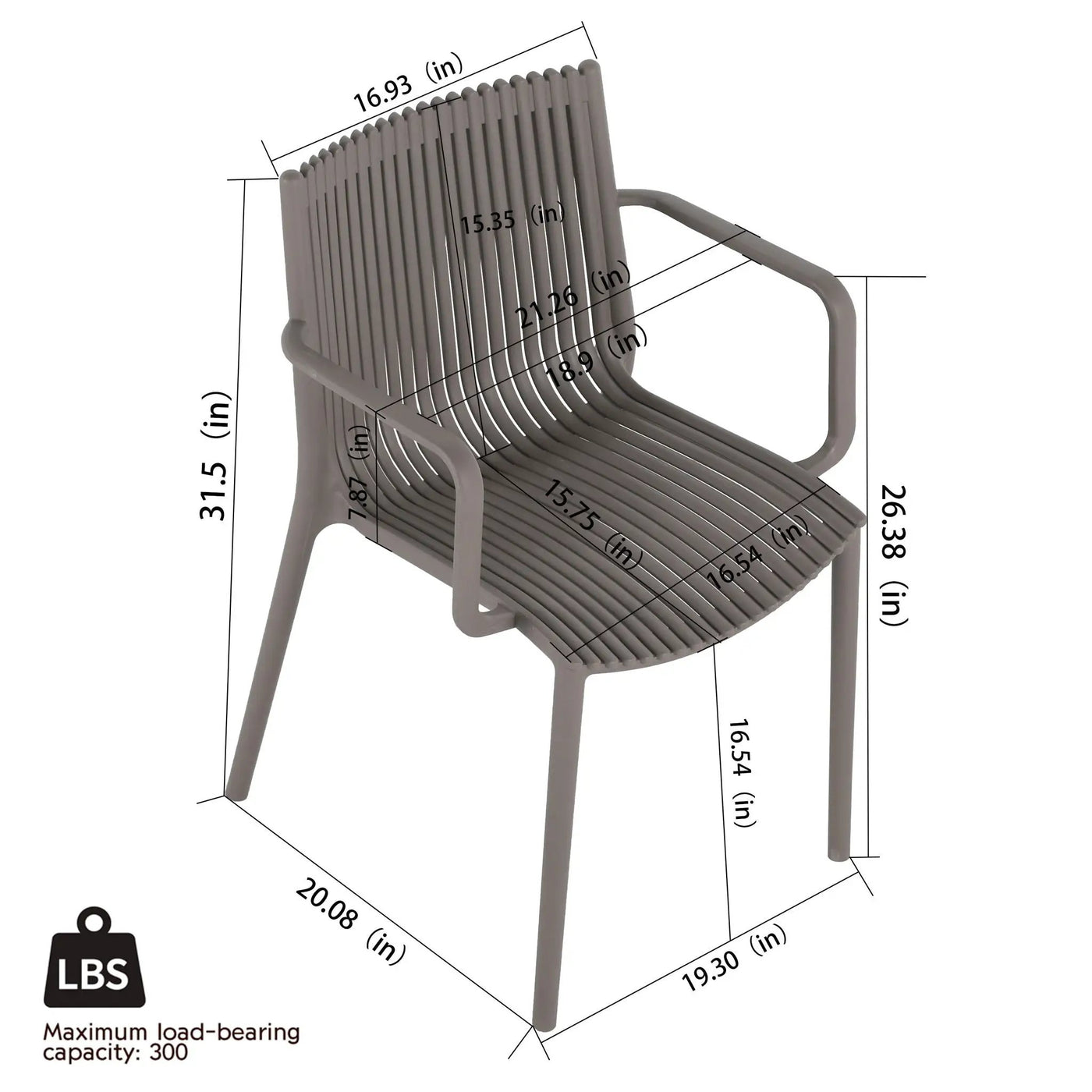 4 Modern Stackable Plastic Armchair Matched With Round Table by HouseOfZazla