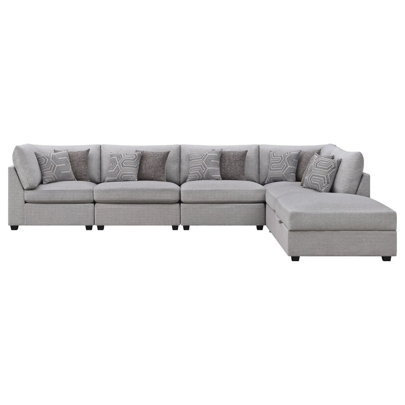 Cambria 6-piece Upholstered Modular Sectional Sofa Grey by Unique Piece Furniture