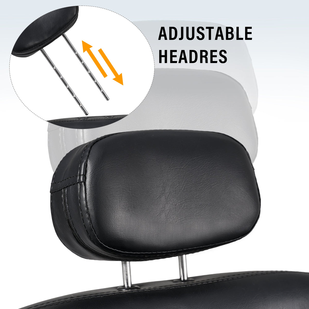 Premium Reclining barber Chair Salon Chair for Hair Stylist with Heavy Duty Hydraulic Pump, 360° Rotation, Tattoo Chair  Shampoo Beauty Salon Equipment,  Max Load Weight 330 Lbs, photo 4 of 10