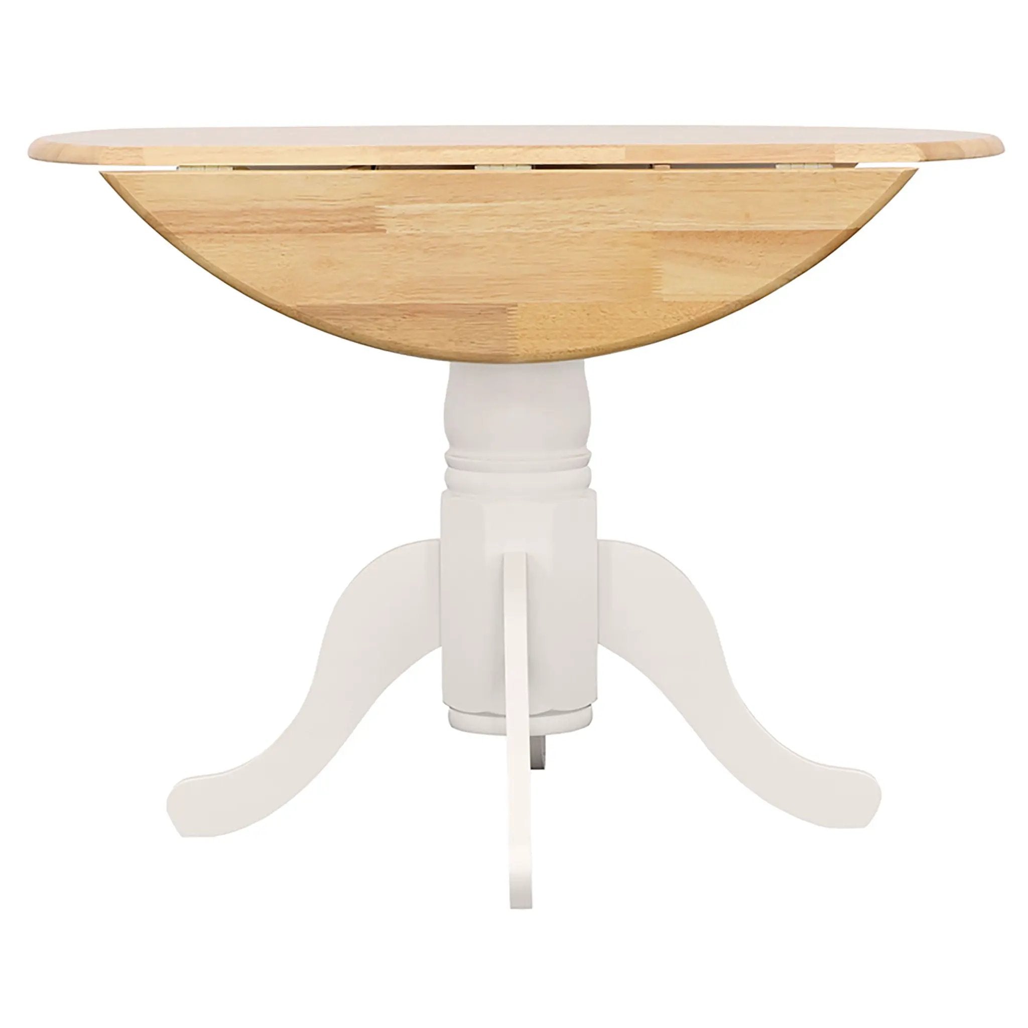 Allison Round 40-inch Drop Leaf Extension Dining Table White by Unique Piece Furniture