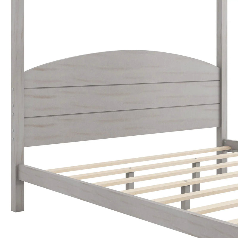 anopy Platform Bed With Headboard And Support Legs by HouseOfZazla